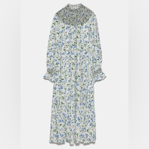 ZARA FLORAL PRINTED RUSTIC DRESS - Picture 2 of 16